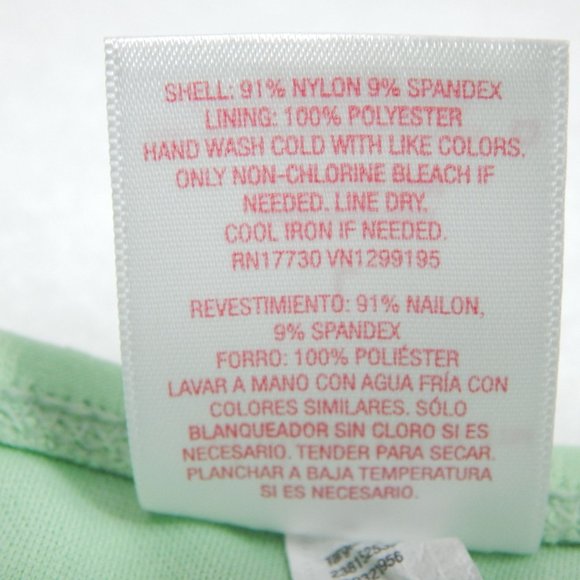 Bikini Bottoms High Leg High Waist Xhilaration Green Chevron Women's Size L - Picture 9 of 9